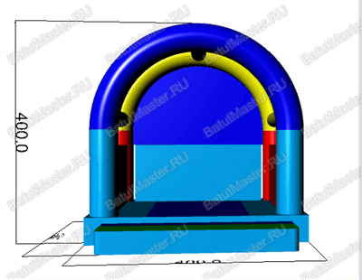 Коммерческий надувной батут "Синее море" с крышей