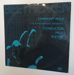 Винтажная виниловая пластинка LP Beethoven Бетховен, Czech Philharmonic Orchestra Conductor Paul Kletzki Symphony No. 4 Симфония № 4 (Чехословакия 1978)