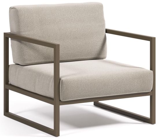 Comova Уличное кресло из алюминия светло-серое с зеленым алюминиевым каркасом La Forma Испания 