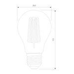 Филаментная светодиодная лампа А60 12W 3300K E27 BLE2710