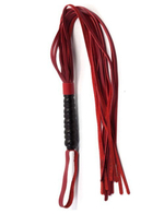 Красная плетка с рельефной черной ручкой (Цвет: черный с красным)