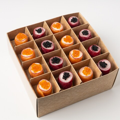 Бокс рулетиков из семги