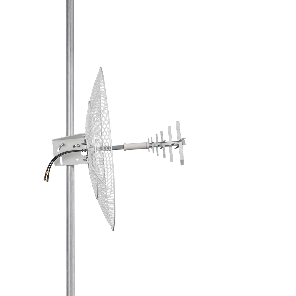 Параболическая 4G MIMO антенна KNA21-700/2700, 21 дБ /разъёмы - N(female)/