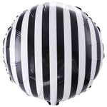 Шар Фольгированный Полосы черные (Черный)