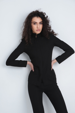 Женский медицинский жакет Medici чёрный вид спереди