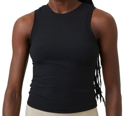 Женский топ теннисный Björn Borg Ace Rib Tank - black beauty