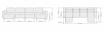 П-образный диван Кинг Модуль Велюр Роял шампань – модульный диван для комфортного отдыха