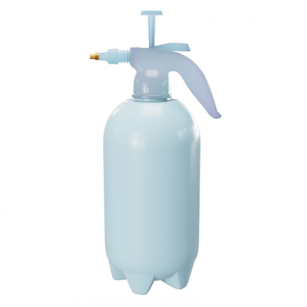 Опрыскиватель РАДИВАС Колор (RADIVAS Color) с помпой 2л, с латунным носиком в комплекте, голубой