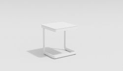 Villino, стол кофейный белый, алюминий