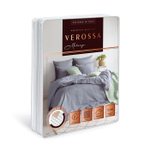 Комплект постельного белья "Verossa" Melange Евро с наволочками 50/70 и 70/70 (indigo)