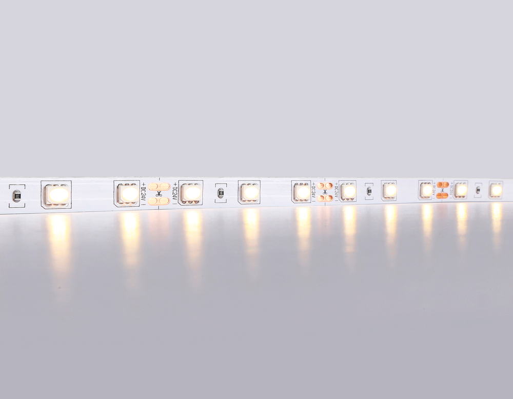 GS4001 5050 60Led/ 14.4W m/ 24V IP20 3000K/ 5000*10*1.87mm (2 конт.)