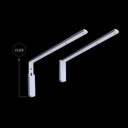 Кронштейн стеновой с заглушкой 200х60 мм Белый