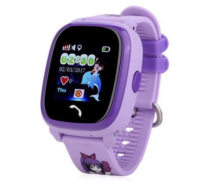 Детские часы с GPS Smart Baby Watch DF25 Фиолетовые