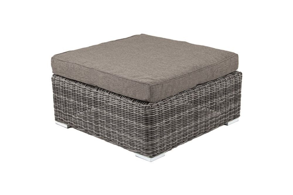 Лунго, пуф коричневый/соломенный/бежевый/графит, искусственный ротанг