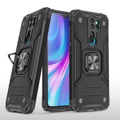 Противоударный чехол Strong Armour Case с кольцом для Xiaomi Redmi Note 8 Pro (Черный)