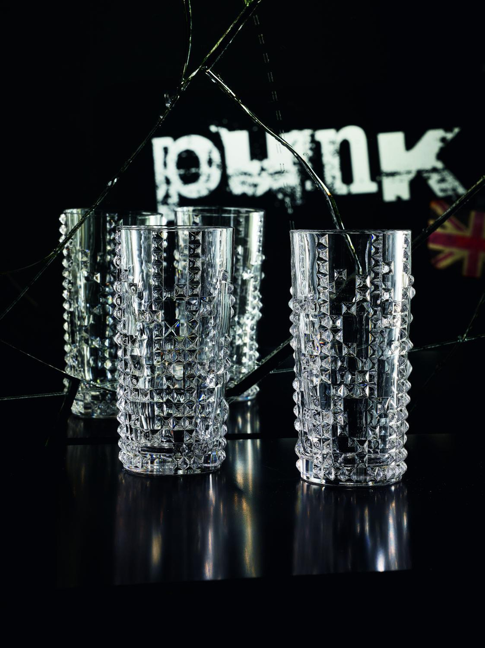 Набор из 4-х высоких стаканов Punk, 390 мл,  Nachtmann