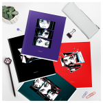 Тетрадь 48л., А5, клетка, матовая ламинация"Kawaii" (MESHU)