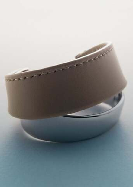 Polène Браслет-манжета Ormé, серо-коричневый