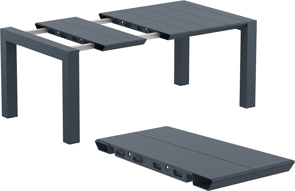 Стол пластиковый раздвижной Siesta Contract Vegas Table, темно-серый