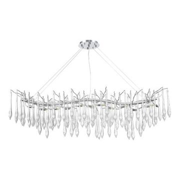 SL1660.113.12 Светильник подвесной ST-Luce Хром/Хром, Прозрачный G9 12*5W 4000K TEARDROPS