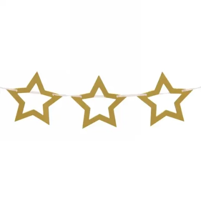 Растяжка 2 м 7см «Звезда» , золото