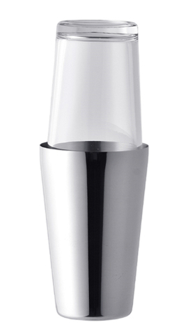 Шейкер 0,45/0,8 л. 28,7 см. нерж. Boston со стекл. стаканом MGsteel /1/20/