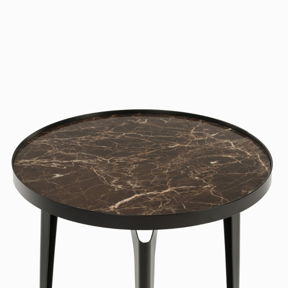 Кофейный столик Gaston диаметр 52 керамика черный