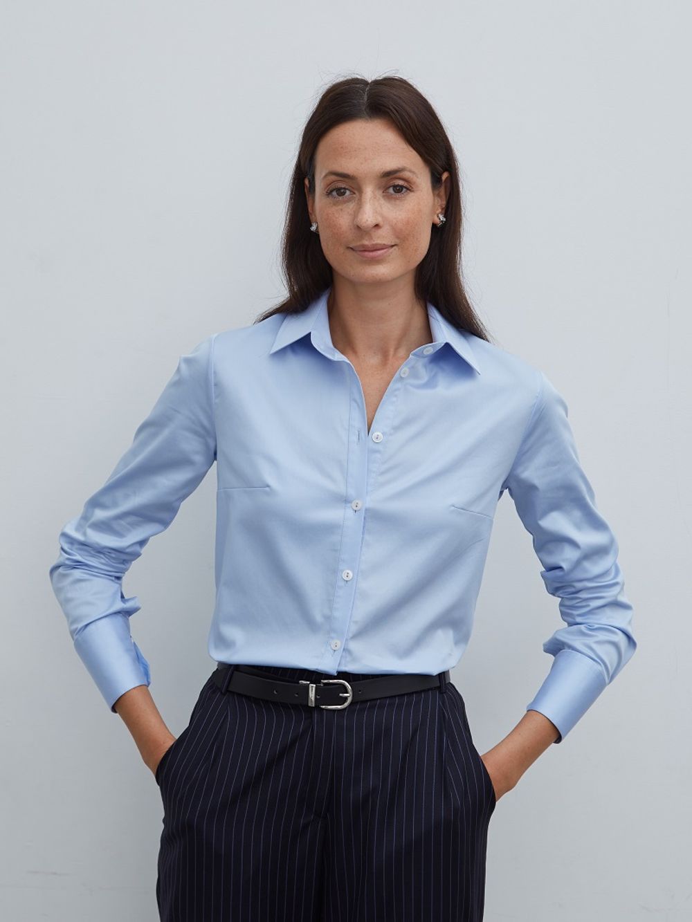 Рубашка Москва голубая