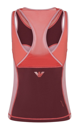 Женский топ теннисный EA7 Tennis Pro Freestyle - dusky orchid/bordeaux