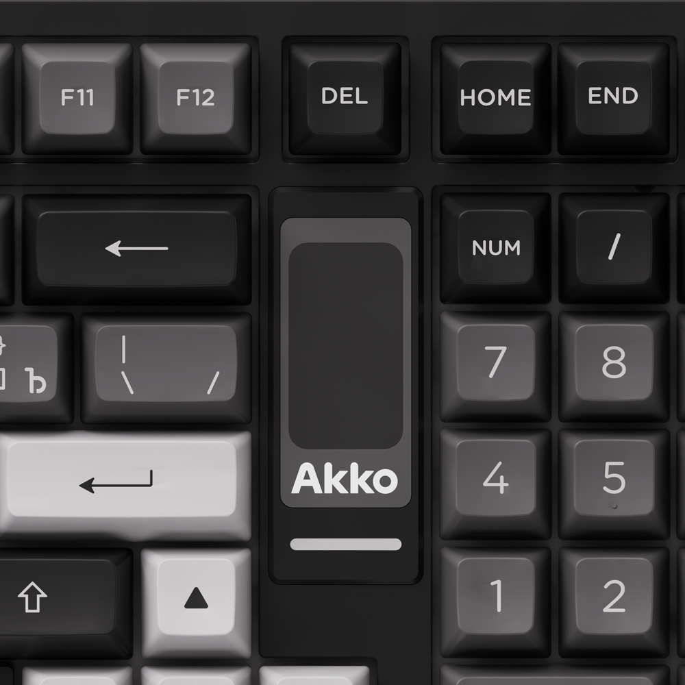 AKKO 5098B, Black&Sliver with Screen 3 Modes RGB Hot Swap V3 Piano Pro switches,ASA profile keycap