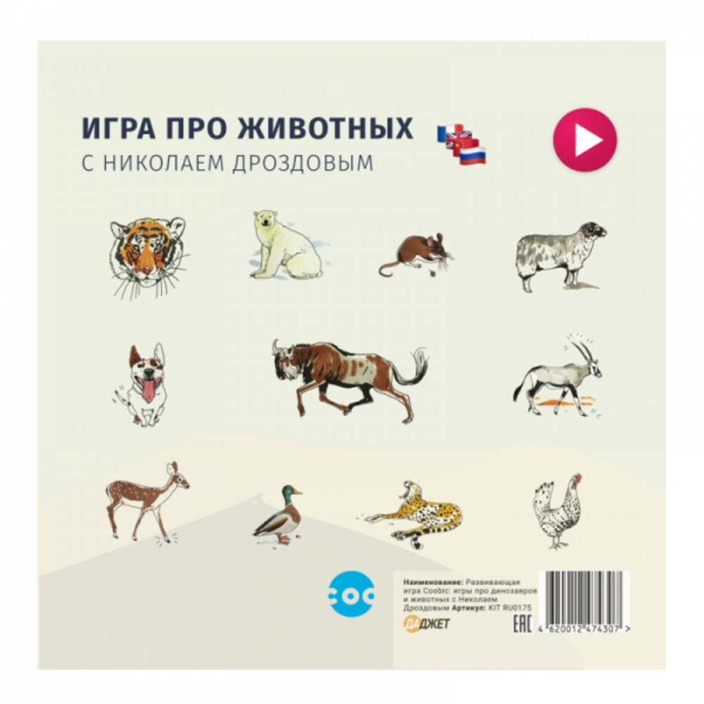 RU0174 Развивающая игра Coobic для самых маленьких с Николаем Дроздовым