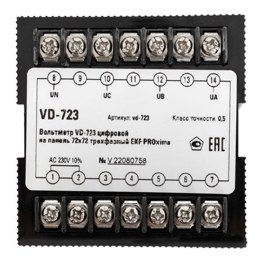 Вольтметр  EKF vd-723