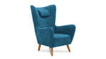 Кресло Лестер 2 Vivaldi 13 77*91*107 см, Синий Велюр Нераскладной Фиеста