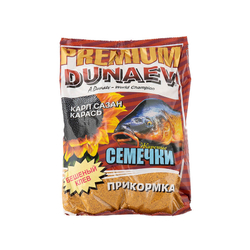 Прикормка "DUNAEV-PREMIUM" 1кг Карп-Сазан Жареная семечка