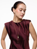 Колье "Nevalyashka" долматиновая яшма Gold