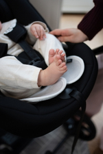 Детская коляска Roan Bass Next Кожа 2.0 3 в 1 с автокреслом Tutis Elo Lux EduSky Black BNL/70/2 Island Stone /Black/ руч.Коричневый