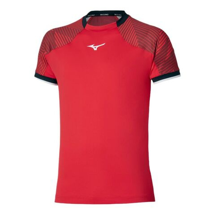 Теннисная футболка Mizuno Stargazer Shadow Short-Sleeve - fiery red