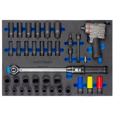 WDK-3720S Набор пневматического и динамометрического инструмента в ложементе, 37 предметов