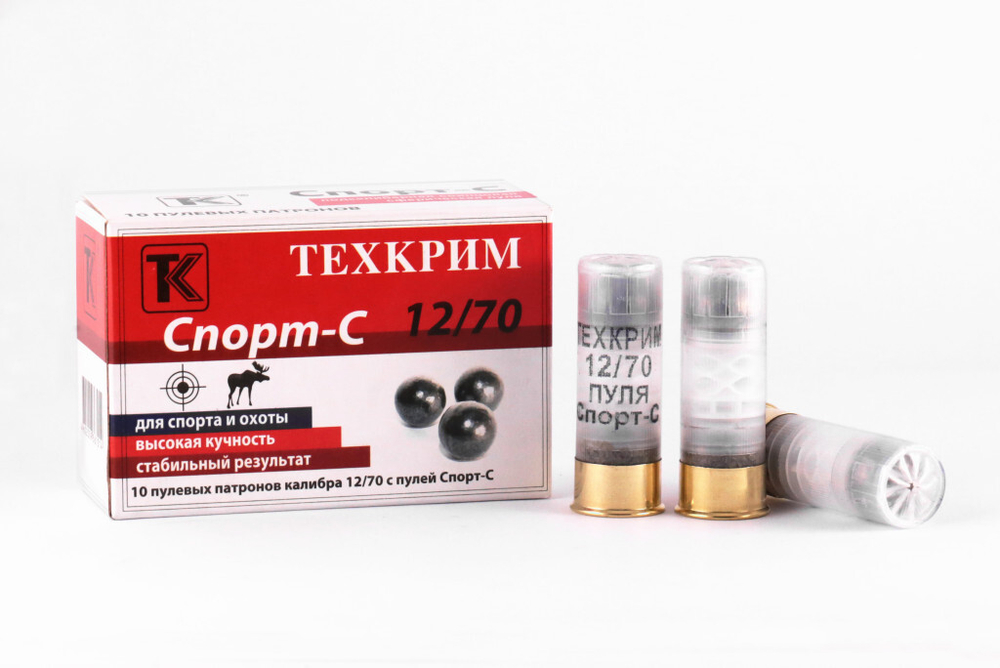 Патрон Техкрим 12/70 пулевой Спорт-С (10/240)