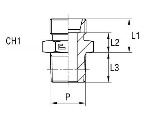 Штуцер FC DS12 NPT 3/8 (корпус)
