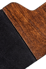 Паддл Pecado BDSM натуральная кожа и дерево черный