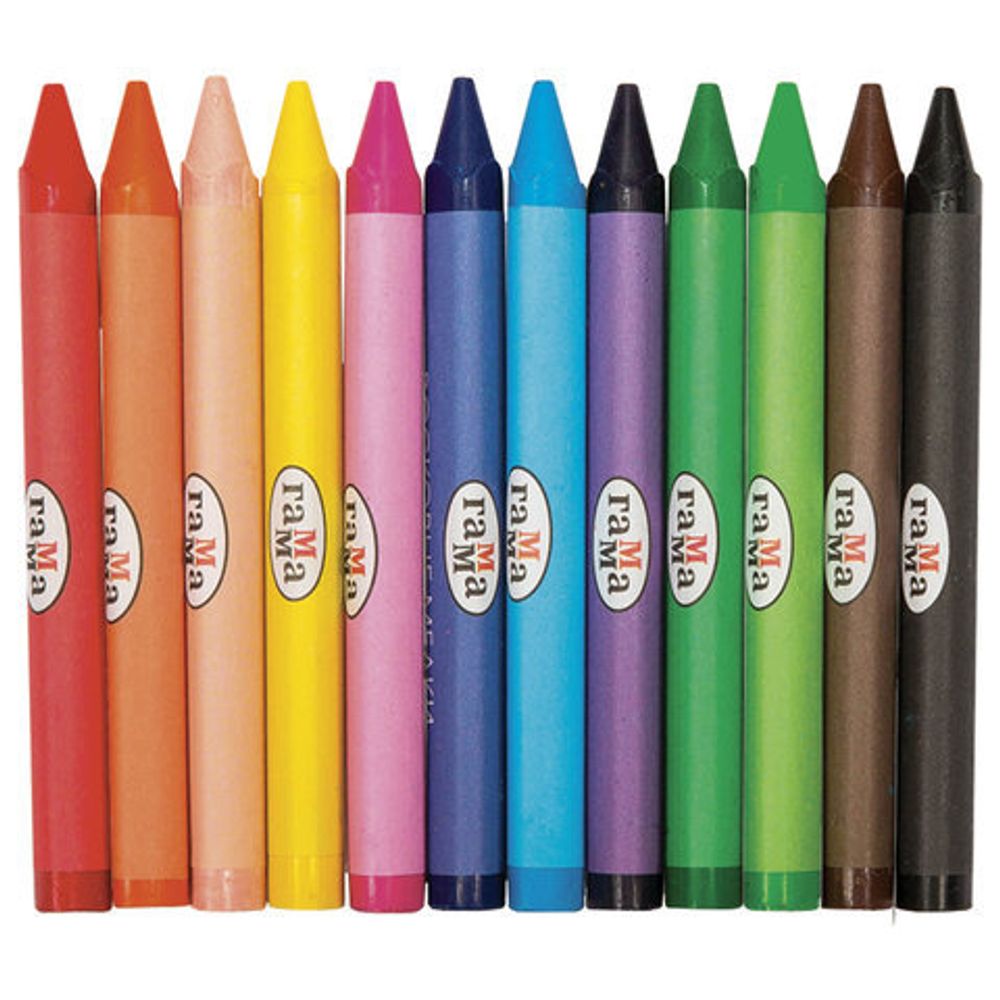 Восковые мелки ГАММА "Классические", 12 цветов, 8,2х90 мм, трехгранные, 2131018_01_33