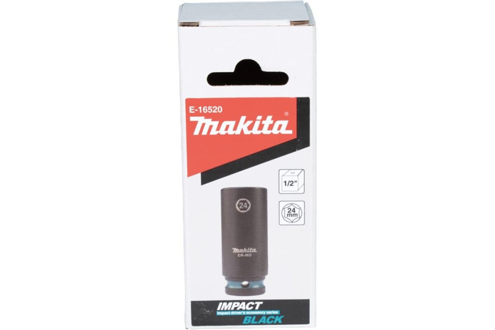 Ударная удлиненная торцовая головка Impact Black 1/2" 24x81,5 мм Makita E-16520