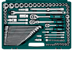 KRAFTOOL EXTREM-142, 142 предм., (1/2″+3/8″+1/4″), универсальный набор инструмента (27889-H142)