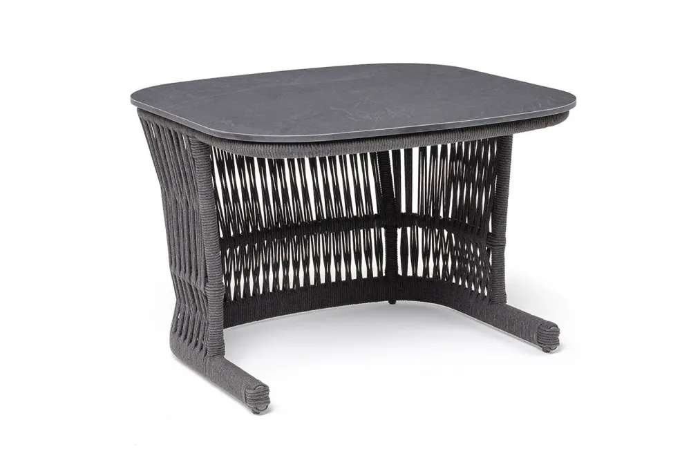 "Лугано" журнальный стол 76х76 H55 см из HPL, цвет "серый гранит"