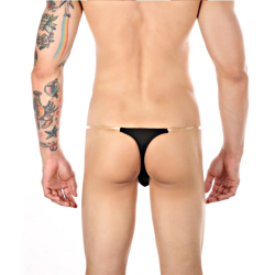 Мужские трусы тонги черные Romeo Rossi RR1043-2