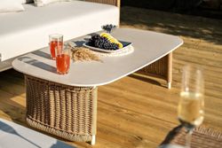 "Мальдивы" трансформирующаяся лаунж-зона из искусственного ротанга, цвет соломенный