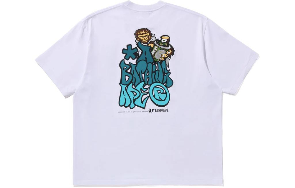 A Bathing Ape Graffiti A Bathing Ape Relaxed Fit Tee белый