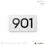 Номер на дверь 901, табличка на дверь для офиса, квартиры, кабинета, аудитории, склада, белая 120х70 мм, Айдентика Технолоджи
