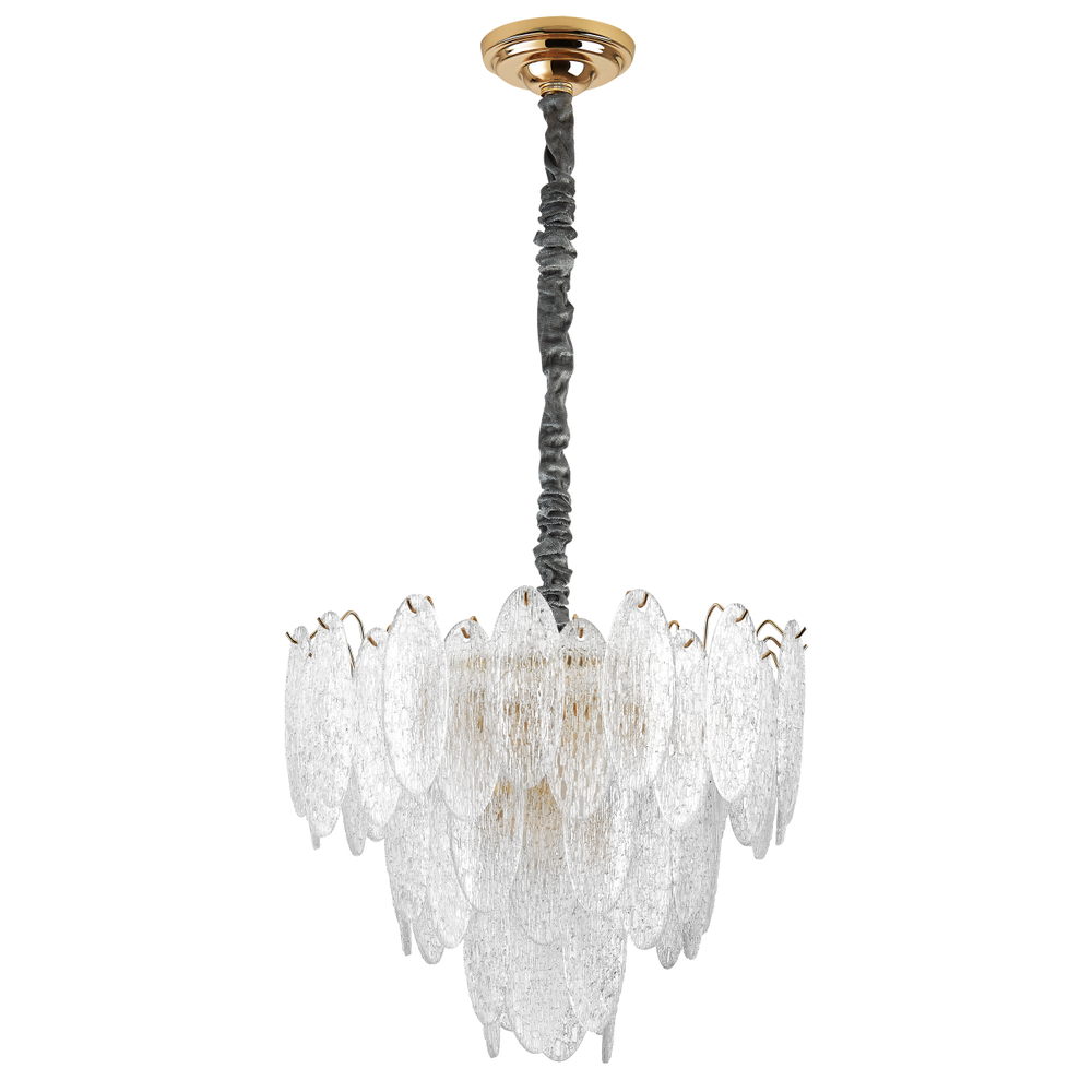 799092 Люстра RETRO 9х8W (led) E14 ЗОЛОТО/ПРОЗРАЧНЫЙ